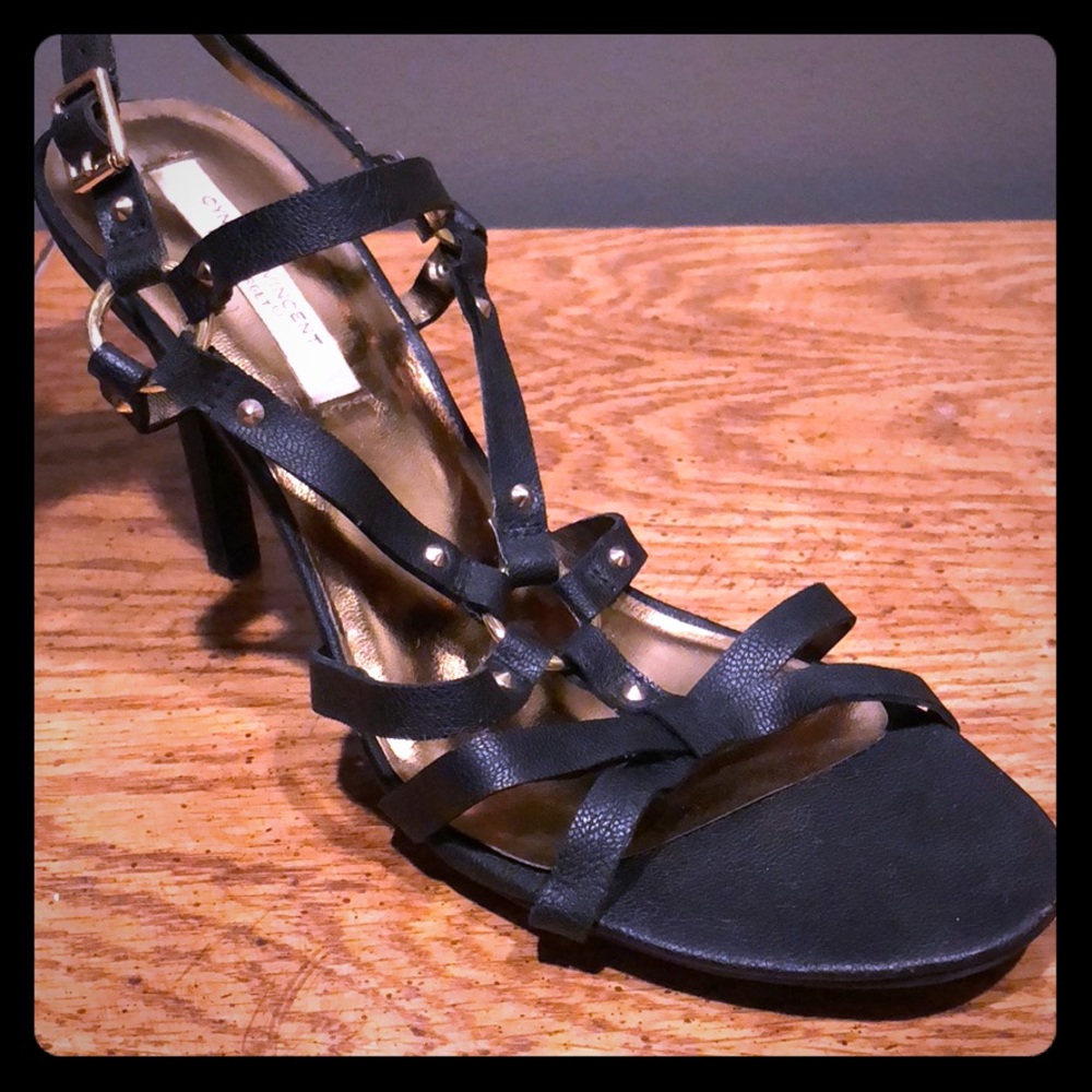Cynthia Vincent for Target Gold Stud Black Heels